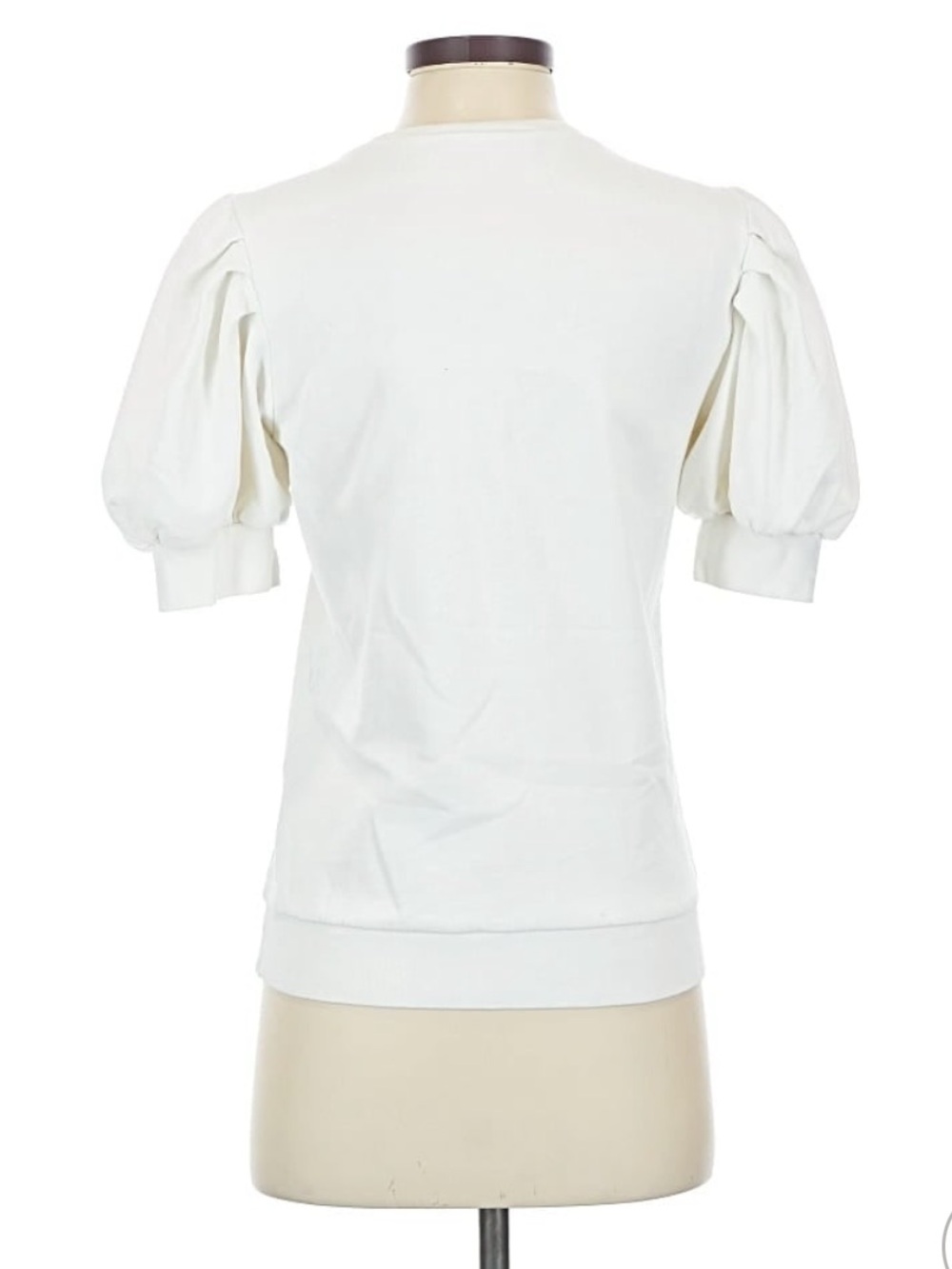 FRAME Puff Sleeve Cotton Sweatshirt/Tee Shirt XS - Picture 3 of 10